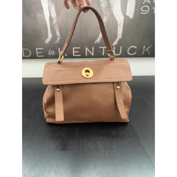 Yves Saint Laurent Handbags - Yves Saint Laurent Muse Women's Leather Handbag, Shoulder Bag Tan
